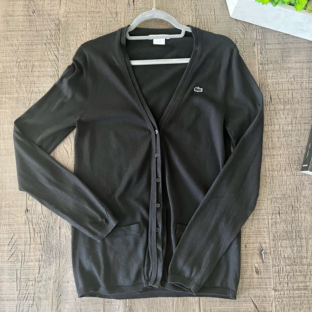 Lacoste Black Cardigan size 36